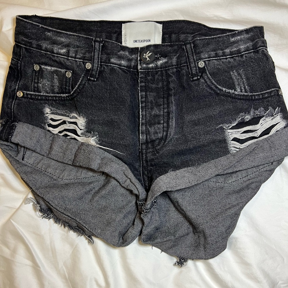 One Teaspoon black ripped bandits
